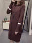 Classy Sweater Round Neck Pattern Dacron Casual Dresses (Style V201903)