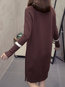 Classy Sweater Round Neck Pattern Dacron Casual Dresses (Style V201903)