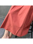 Cute Shift Round Neck Solid Color Cotton Midi Dresses (Style V201910)