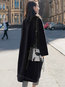 Shawl Collar Midi Casual Plain Button Coat (Style V201912)