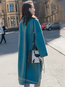 Shawl Collar Midi Casual Plain Button Coat (Style V201912)
