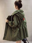Long Loose Elegant Cotton Button Coat (Style V201913)