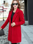 Midi Elegant Plain Polyester Button Coat (Style V201915)