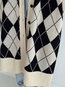 Long Loose Plaid Dacron Pattern Coat (Style V201916)