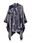 Western Floral Cashmere Cape (Style V201921)