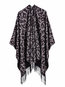 Date Night Leopard Polyester Tassel Cape (Style V201922)