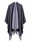 Elegant Plain Cashmere Tassel Cape (Style V201923)