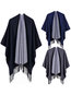 Elegant Plain Cashmere Tassel Cape (Style V201923)