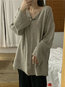 Midi Loose Date Night Plain Knitted Coat (Style V201926)
