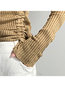 V-neck Standard Slim Plain Knitted Sweater (Style V201941)