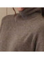 Turtleneck Long Loose Plain Acrylic Sweater (Style V201944)