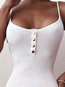 Party Bodycon Spaghetti Strap Solid Color Knitted Mini Dresses (Style V300169)