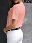 Short Slim Fashion Plain Polyester Blouse (Style V300178)