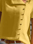 Short Slim Fashion Plain Polyester Blouse (Style V300178)