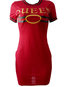 Basic T Shirt Round Neck Pattern Polyester Casual Dresses (Style V300217)