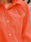 Shirt Collar Loose Elegant Plain Polyester Blouse (Style V300313)
