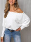 Asymmetric Standard Loose Dacron Beaded Blouse (Style V300397)
