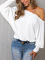 Asymmetric Standard Loose Dacron Beaded Blouse (Style V300397)