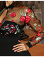 Sexy Bodycon Keyhole Neckline Pattern Polyester Midi Dresses (Style V300399)