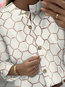 Standard Straight Fashion Geometric Polyester Blouse (Style V300476)