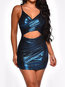 Date Night Slip Solid Color Crop Polyester Mini Dresses (Style V300496)