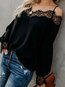 Standard Loose Date Night Cellulose Acetate Fibre Lace T Shirt (Style V300508)