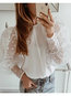 Standard Loose Date Night Polyester Lace T Shirt (Style V300518)