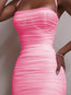 Party Bodycon Spaghetti Strap Solid Color Ruffle Mini Dresses (Style V300595)