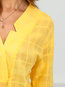 V-neck Standard Straight Beach Polyester Blouse (Style V300814)