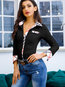 Shirt Collar Standard Slim Fashion Polyester Blouse (Style V300851)
