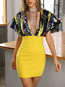Glamorous Deep V Neck Patchwork Sequin Polyester Bodycon Dresses (Style V300879)